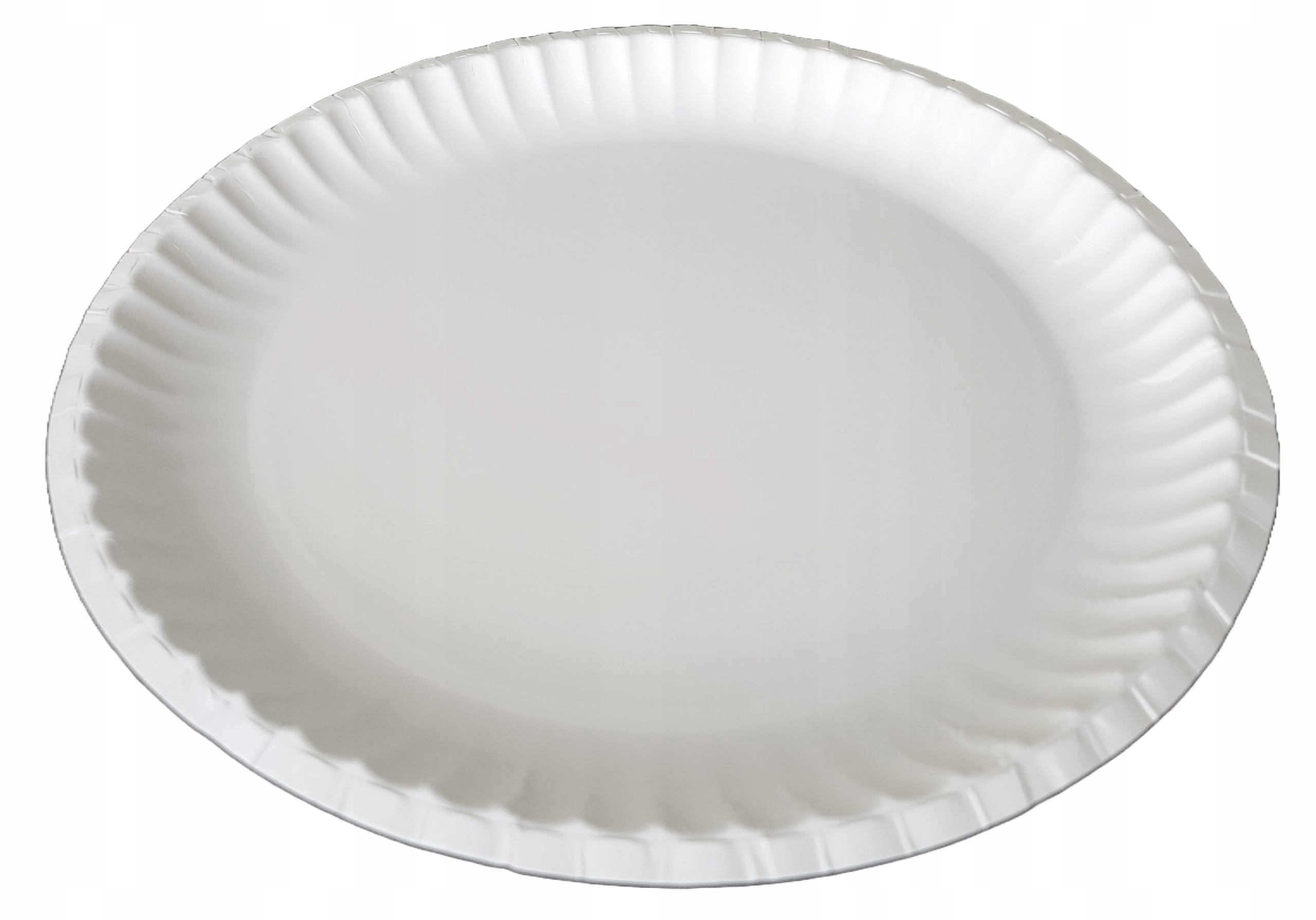 Talerz jednorazowy papierowy biały okrągły obiadowy EKO talerze 23cm 100szt