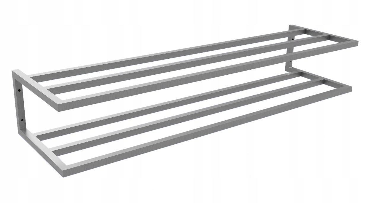 Polička regál na topánky závesná loft Nerezová 100 cm