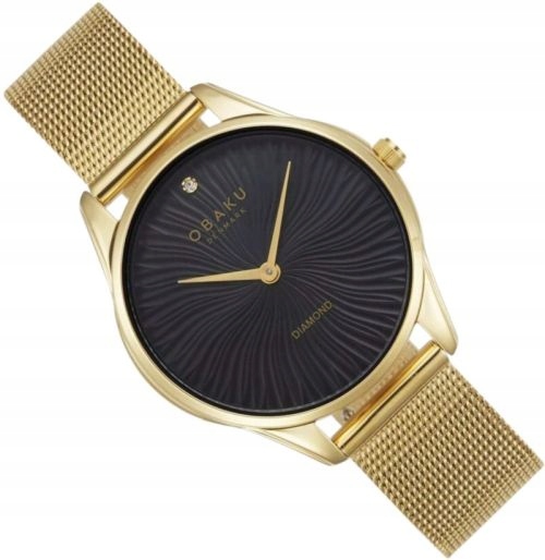 Elegantní Dámské Hodinky Obaku V297LXGBMG Diamond Mesh Náramek