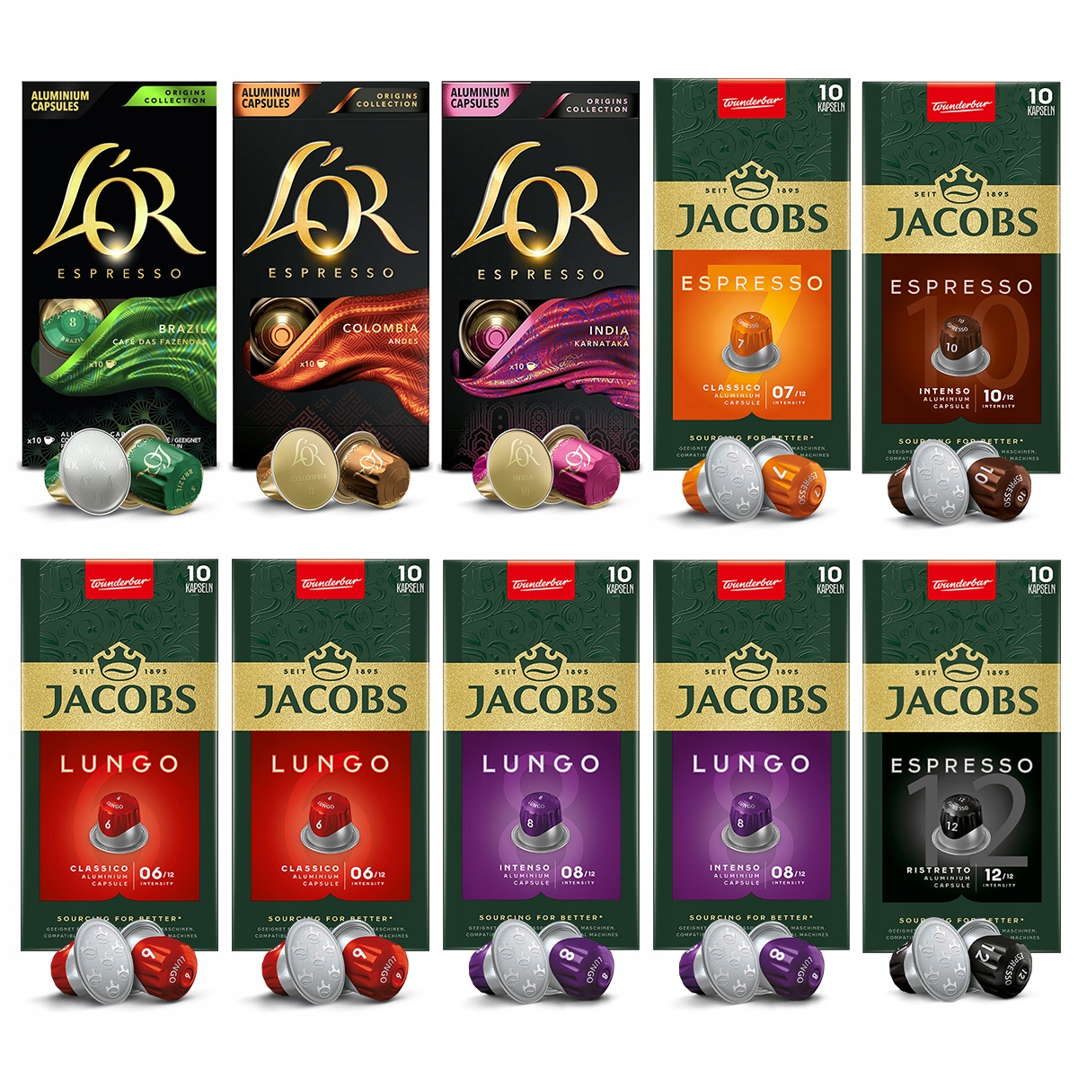 Kapsułki Jacobs L'or do Nespresso(r)* zestaw mix 9+1 Gratis!