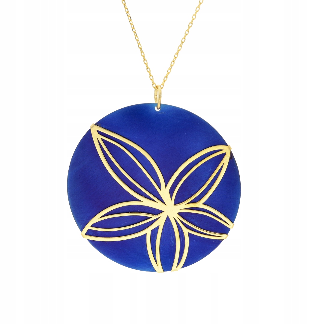 Přívěsek kulatý s titanovým stříbro, pozlacený