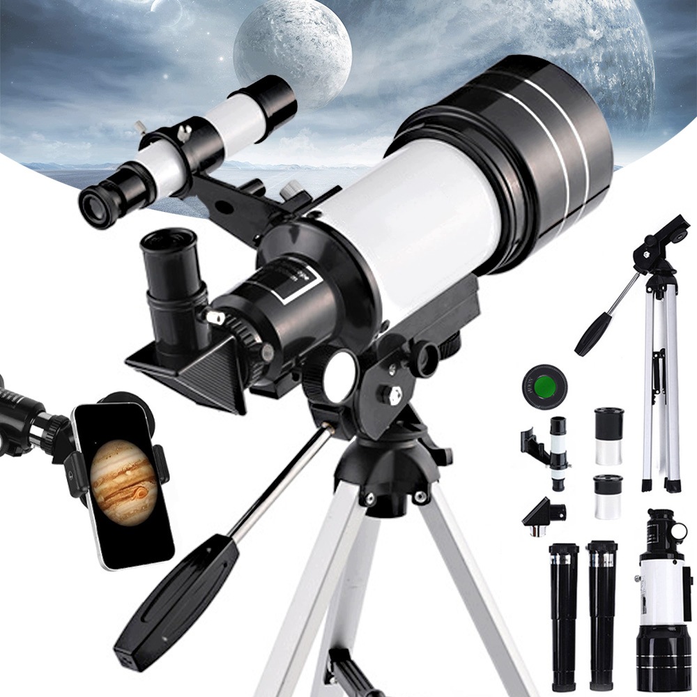 Teleskop Astronomický Dalekohled 70/300 MM Sada Vzdělávacích Dárků Pro Děti