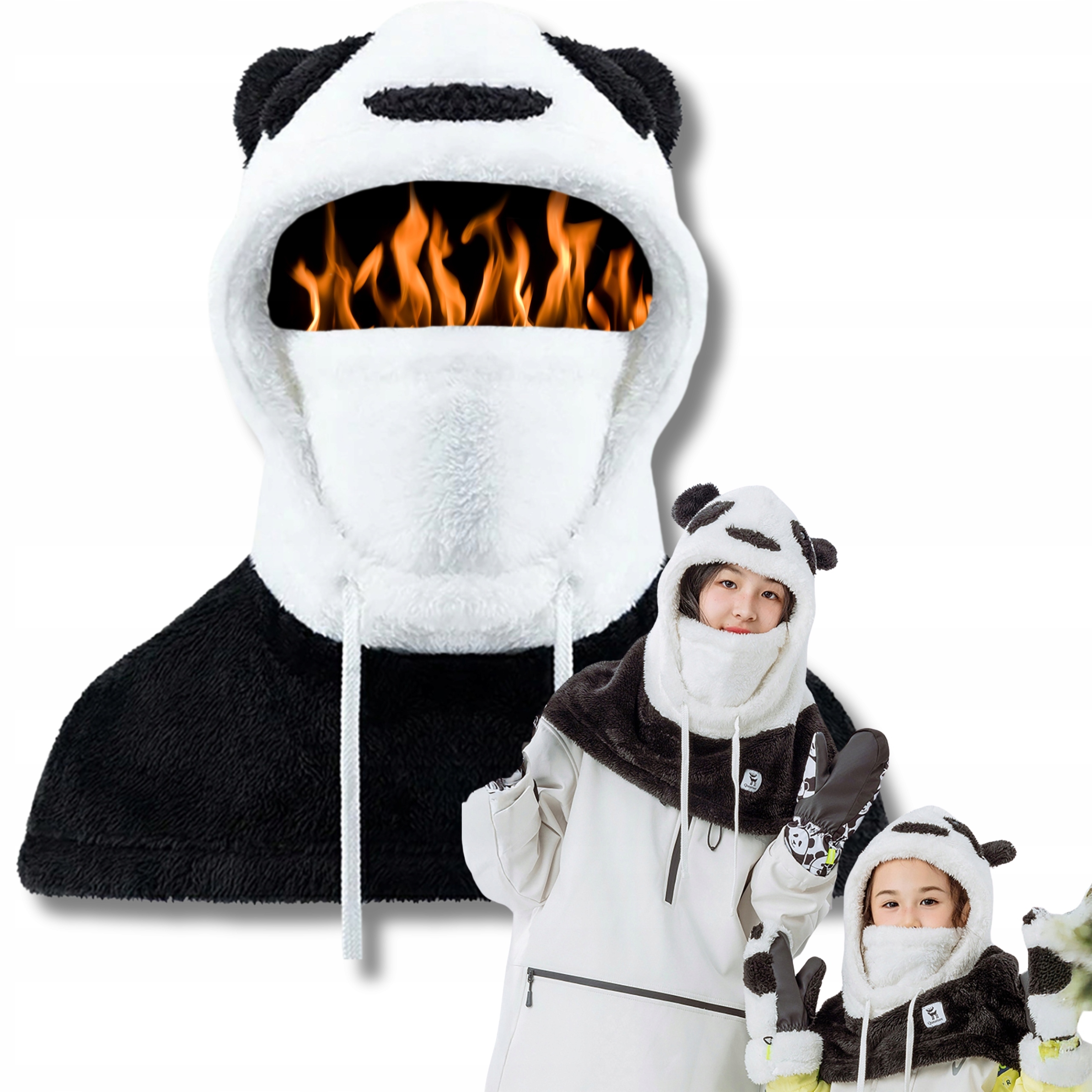 Qunature Lyžařská Fleecová Kukla vel M Pro Dospělé Děti Kapuce