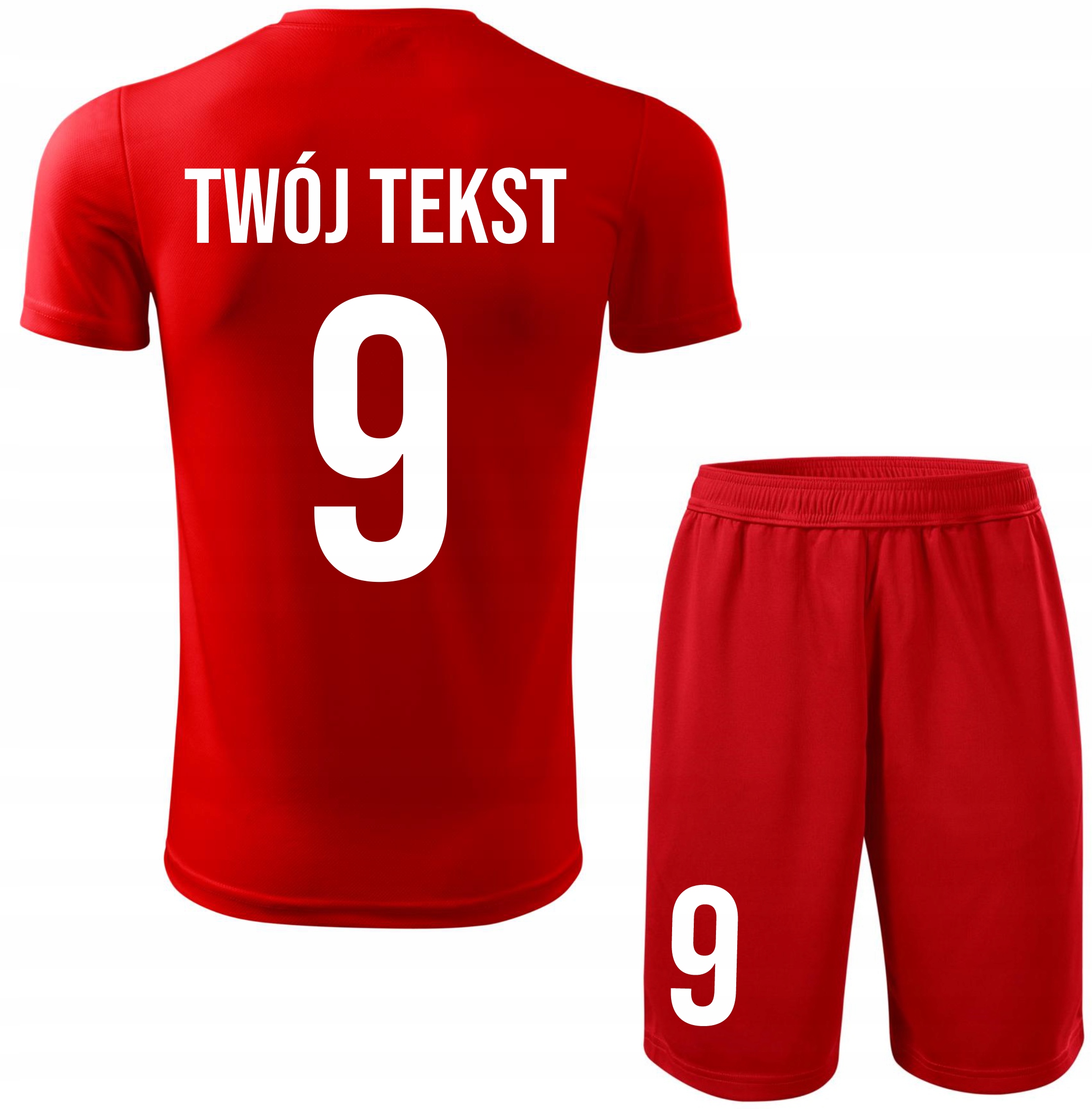 Strój piłkarski Z Własnym Imieniem i Numerem komplet sportowy Na Wf 134