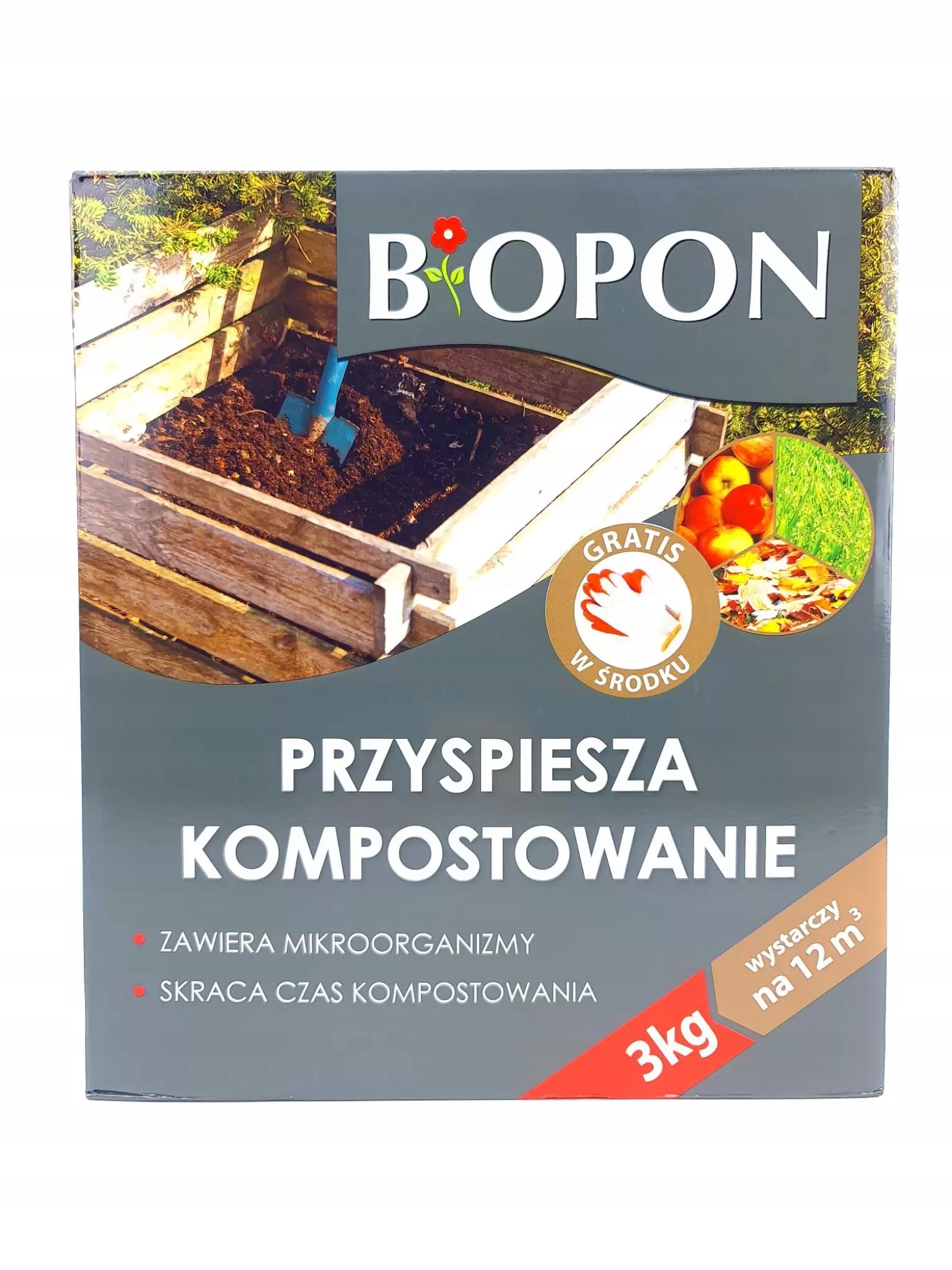 

Komposter przyspiesza kompostowanie 3kg kompost
