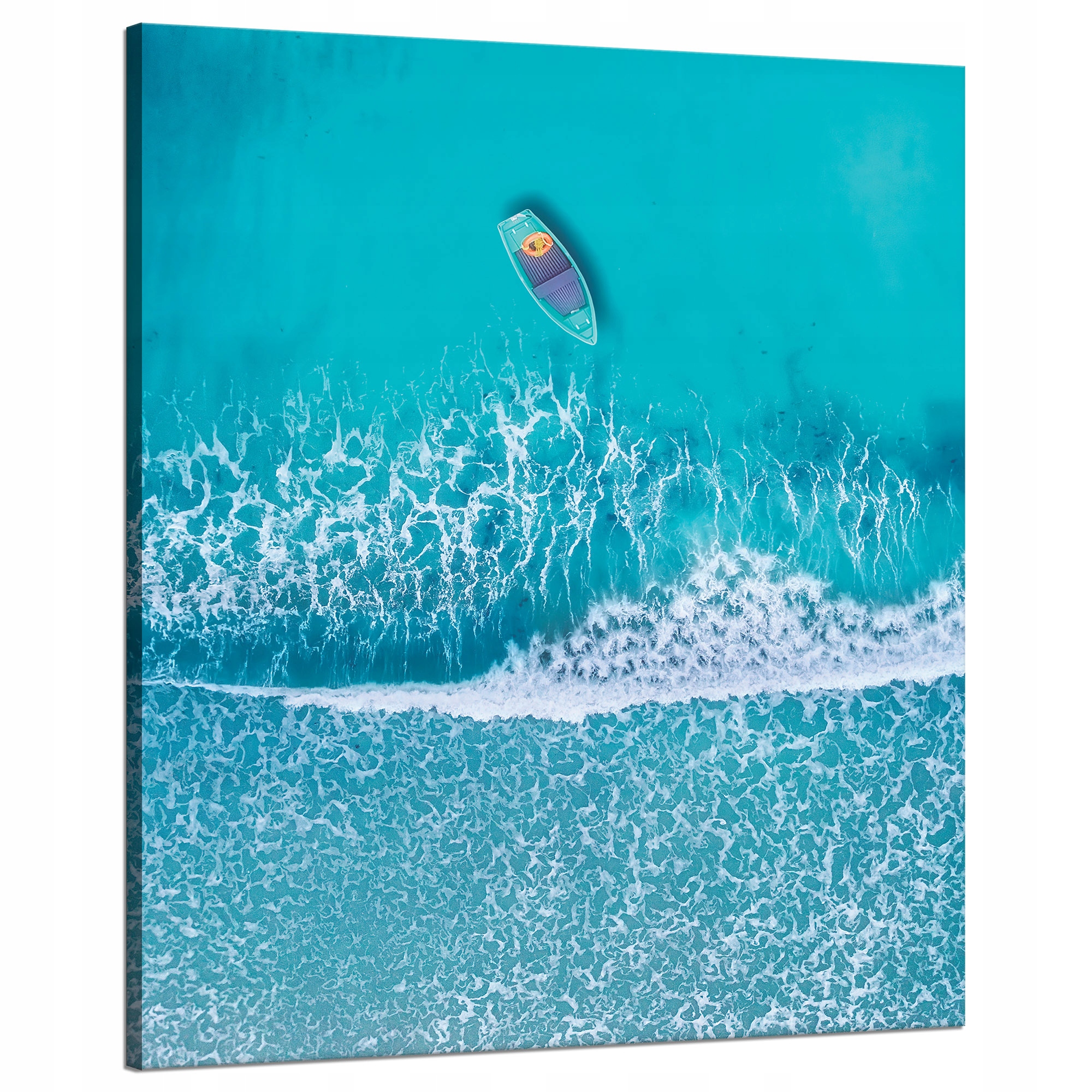 Obraz na plátně Loďka na moři Voda Modrá 80x100 cm Ideální jako dárek