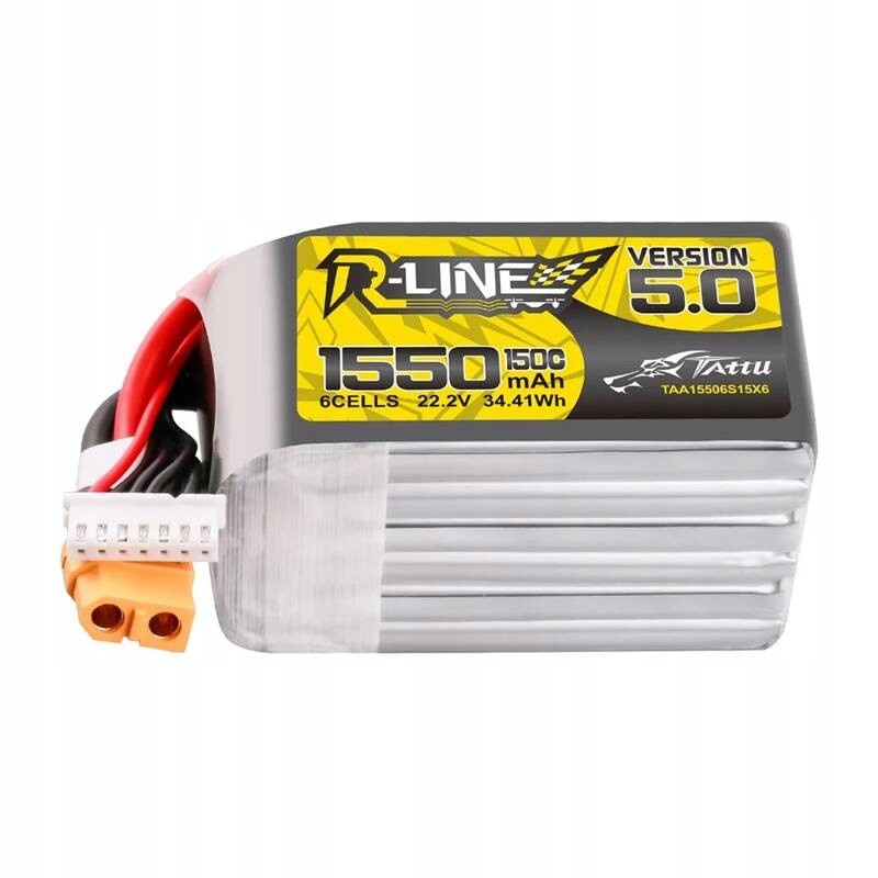 Akumulátor Lipo Tattu R-line 1550 mAh 22.2V 150C 6S XT60 Pre Drony Fpv