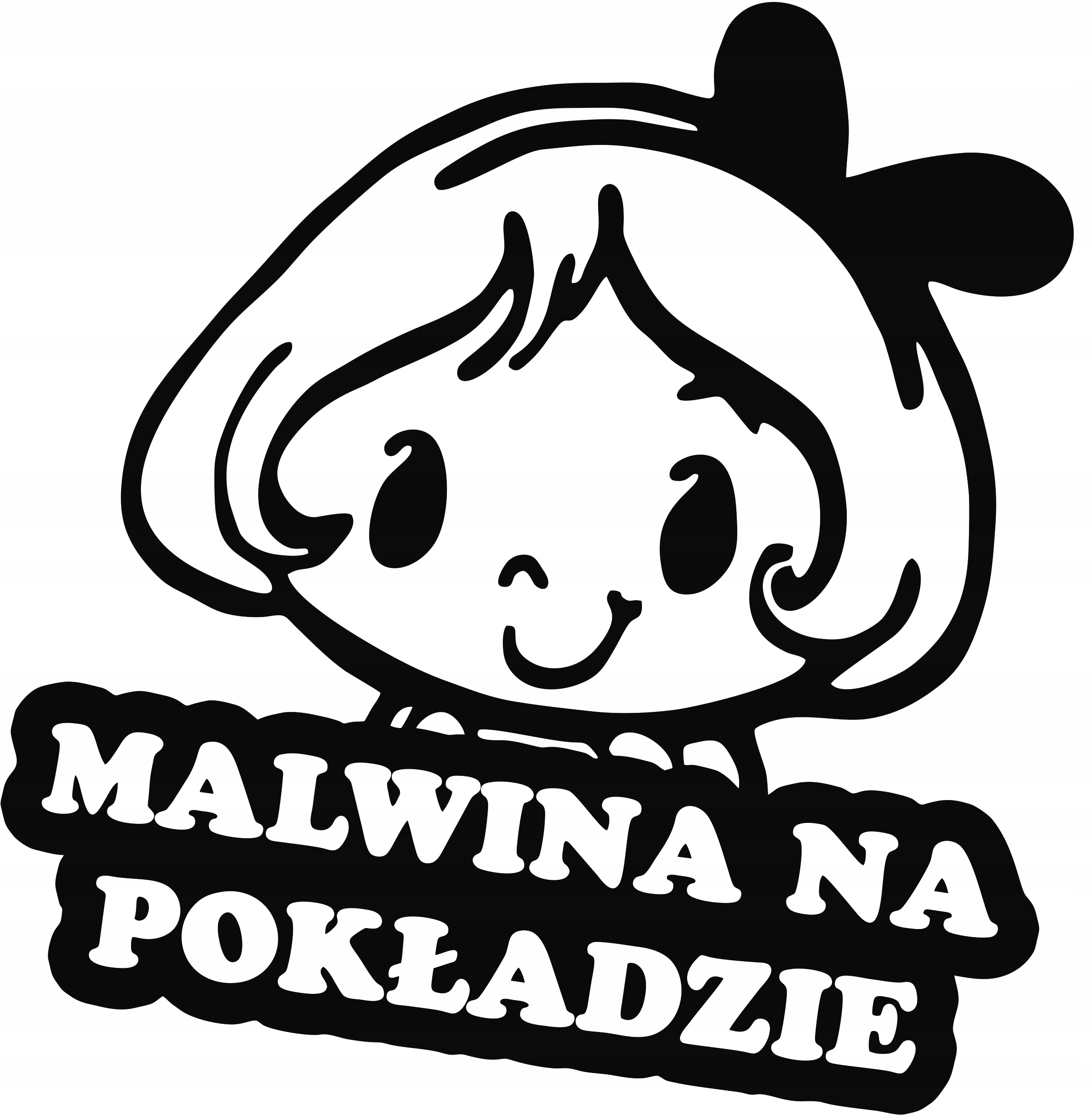 

Malwina W Samochodzie naklejka 18x15