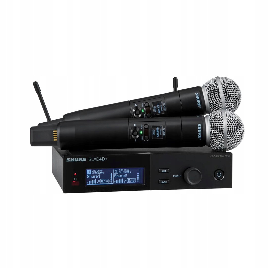 Shure SLXD24D E/58-G65 – dvojitý s kapslemi SM58