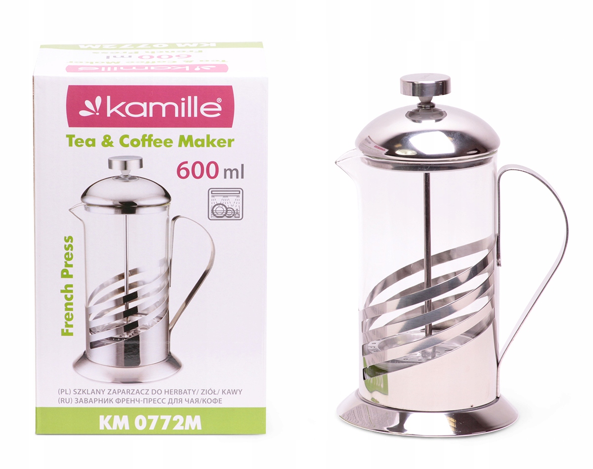 

Szklany Zaparzacz do Herbaty Kawy 600 ml Kamille