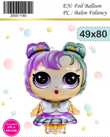 Balon Foliowy LOL Dziewczynka 49cm