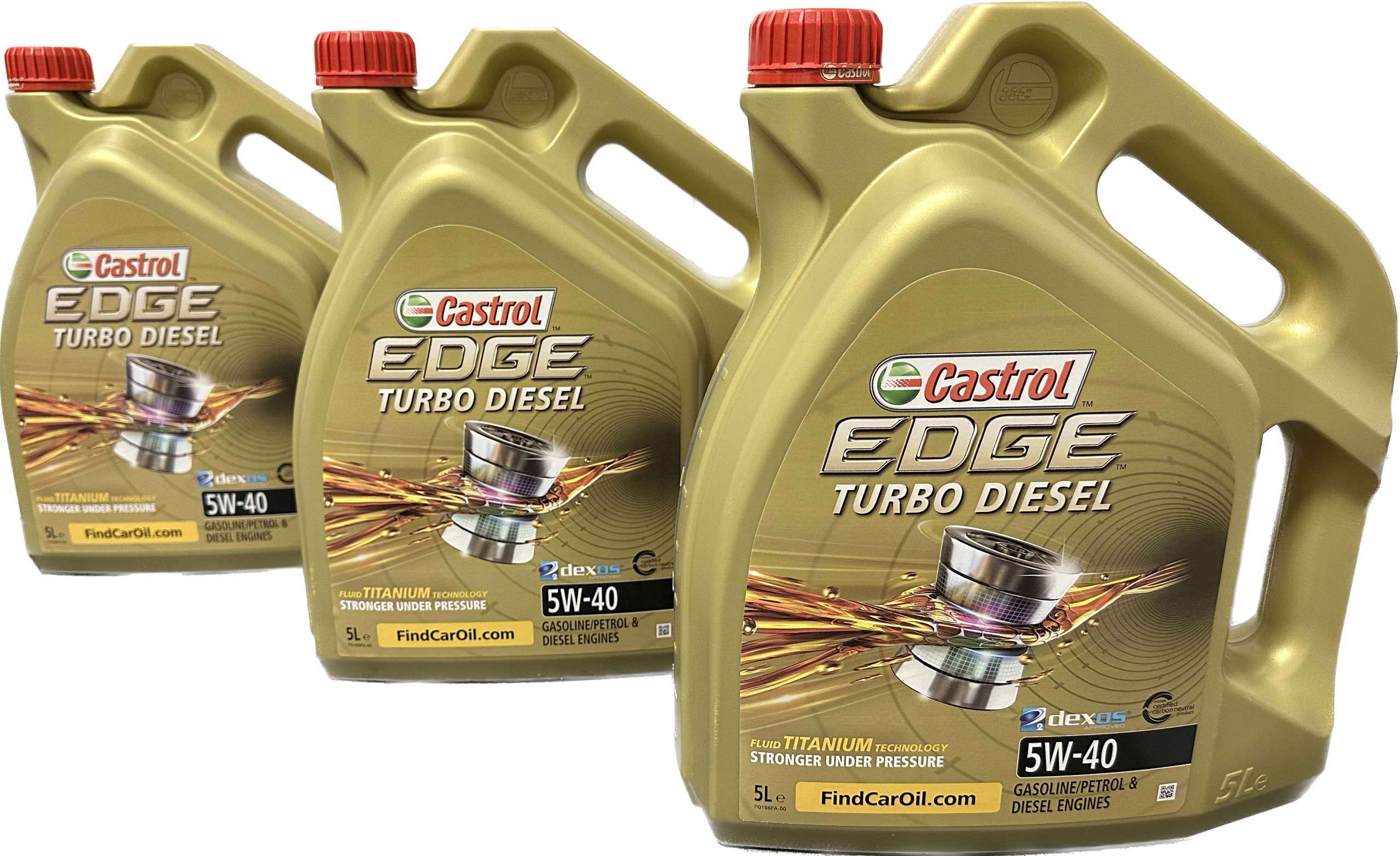 3X CASTROL 5W40 5L. EDGE TURBO DIESEL