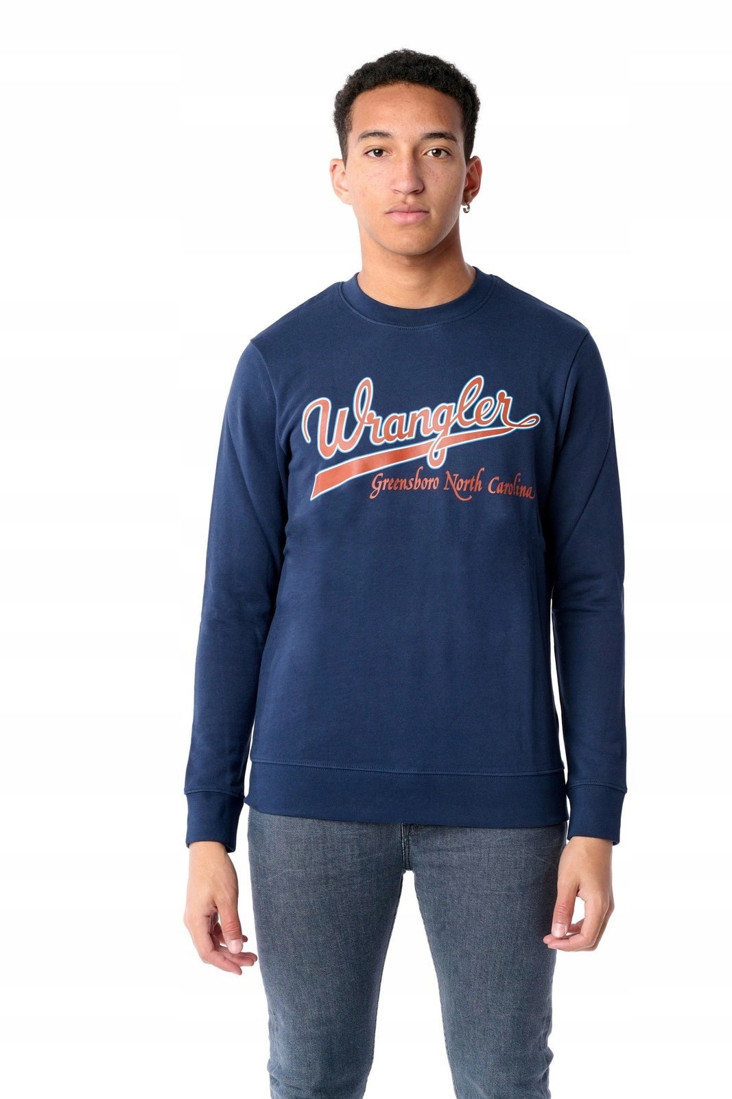 Męska bluza Wrangler Logo Sweat Dress Blue W6B6HYX20 S