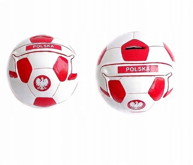 

Skarbonka Piłka Ceramiczna XXXL Polska Biało-czerw
