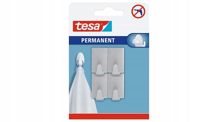 

Tesa Stalowe haczyki samoprzylepne Prostokąt 4SZT!