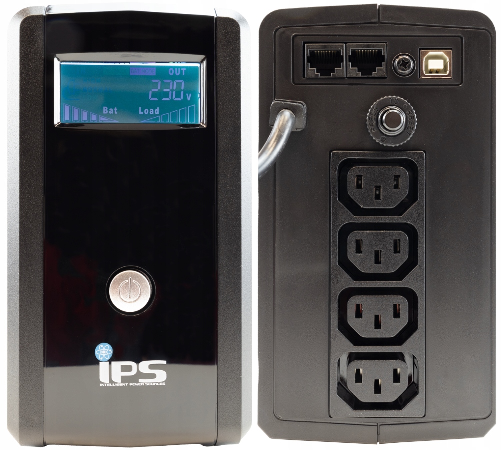 Zasilacz Awaryjny Ups Tower 600VA 360W LCD Ips Rtv Komputera Laptopa 4 Iec