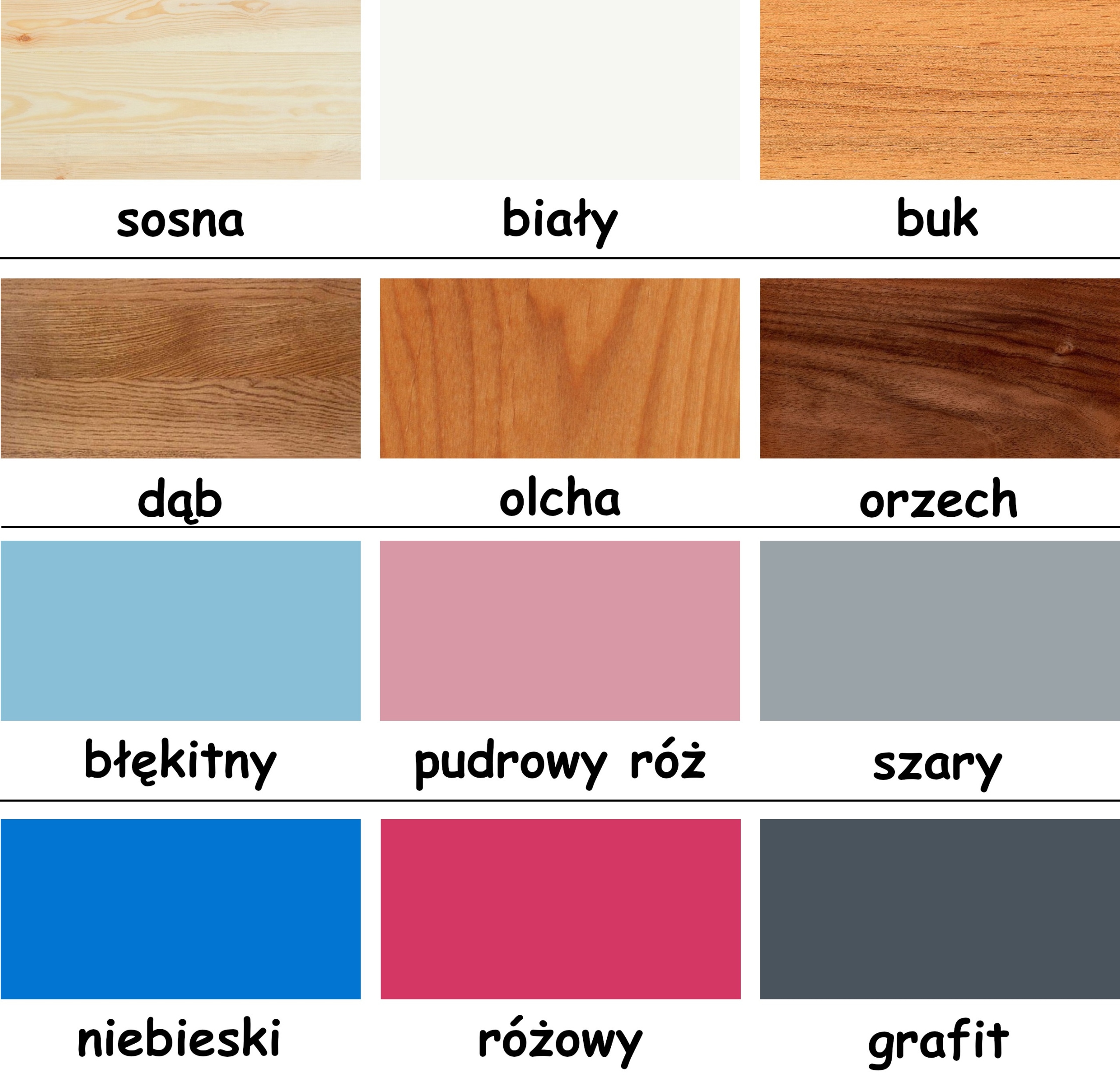 Łóżko piętrowe 2 osobowe OTYLIA 12 kolorów 80x180 Typ łóżko piętrowe