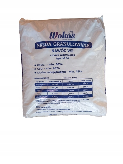 

Kreda Wapno granulowane Wokas granulat 25 kg 25 l