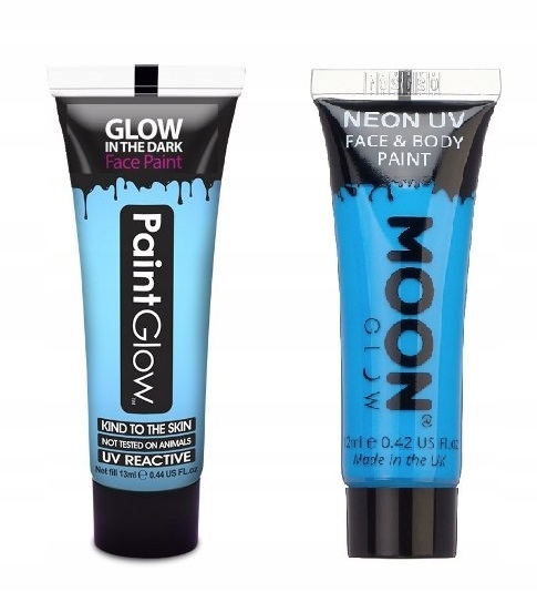 FARBA UV DO TWARZY I CIAŁA PaintGlow Niebieski Model UV Blue