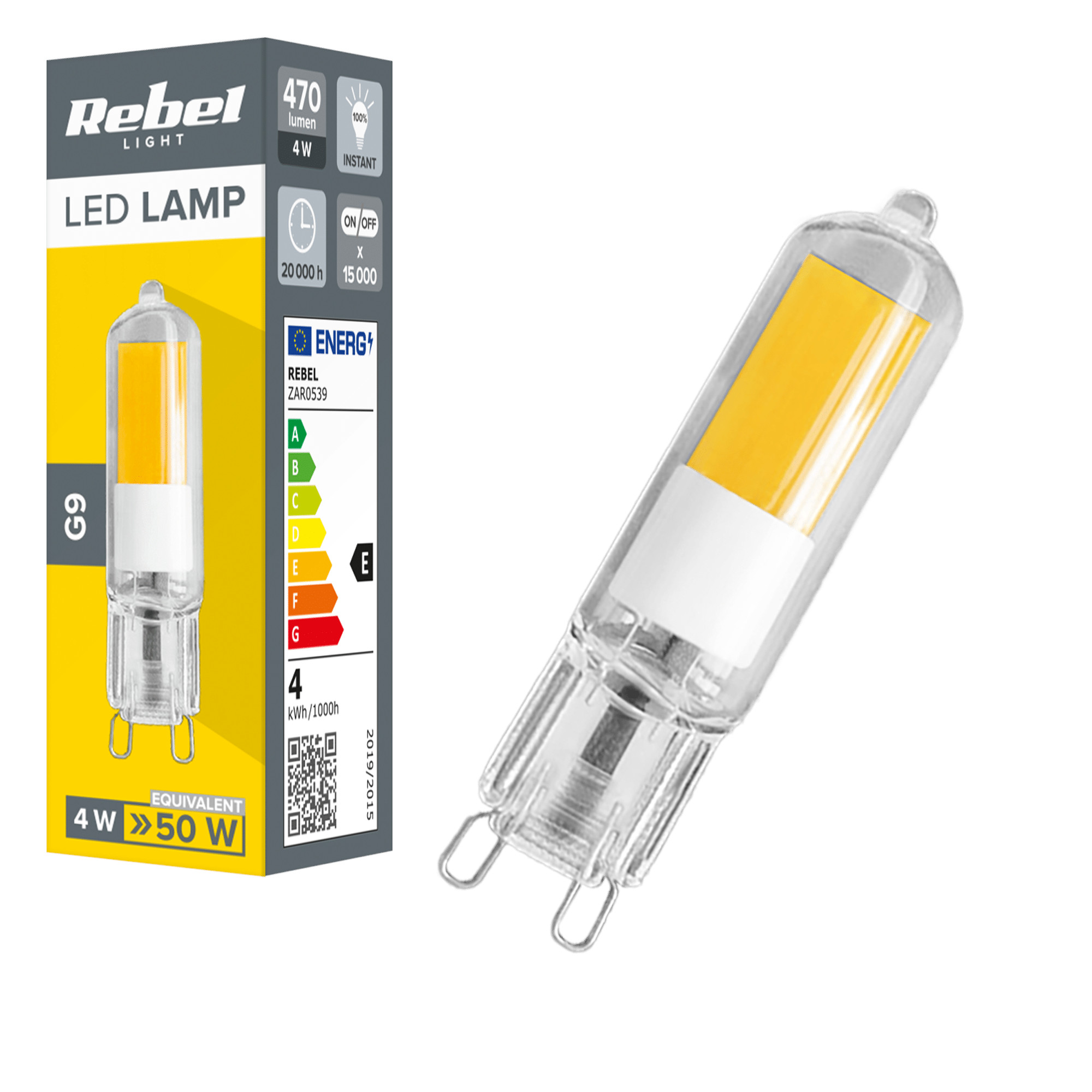 

Lampa żarówka Led Rebel G9 4W 4000K 230V neutralna