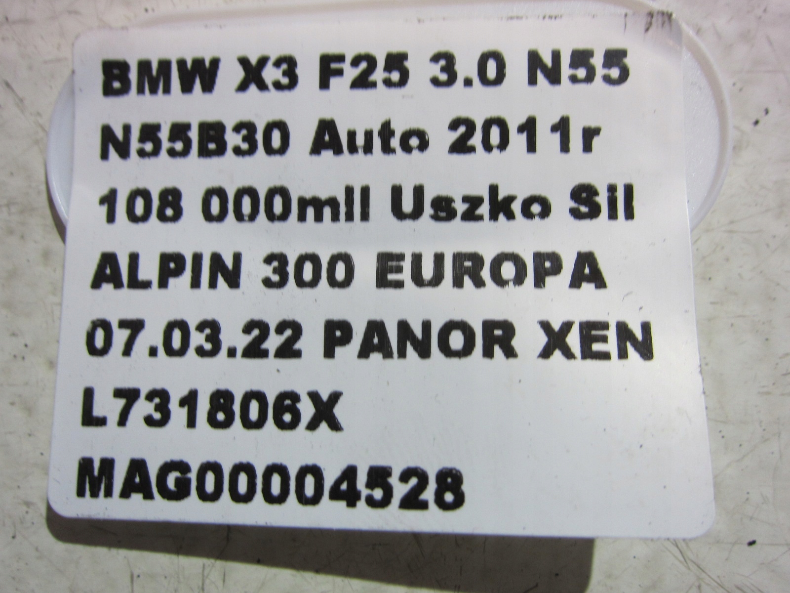 BMW X3 F25 engine mount right N55 22116785716