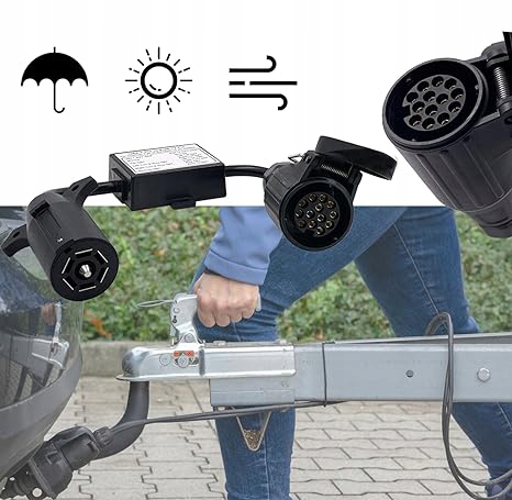 GNIAZDO HAKA ADAPTER PRZEJŚCIÓWKA Z USA NA EU 7PIN Typ samochodu Autobusy