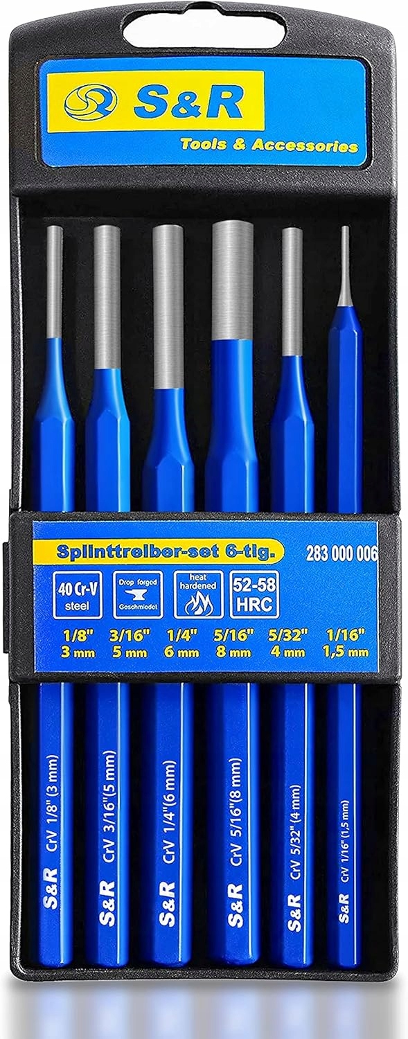 S&r Wybijak Zestaw wybijaków uniwersalnych 6 szt. 1,5-8 mm