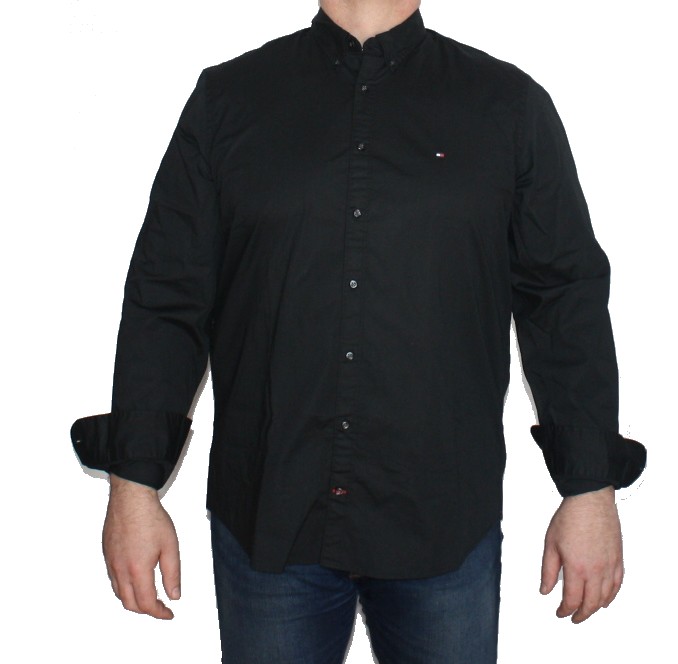 

Męska koszula Tommy Hilfiger Slim czarna oryg. XL
