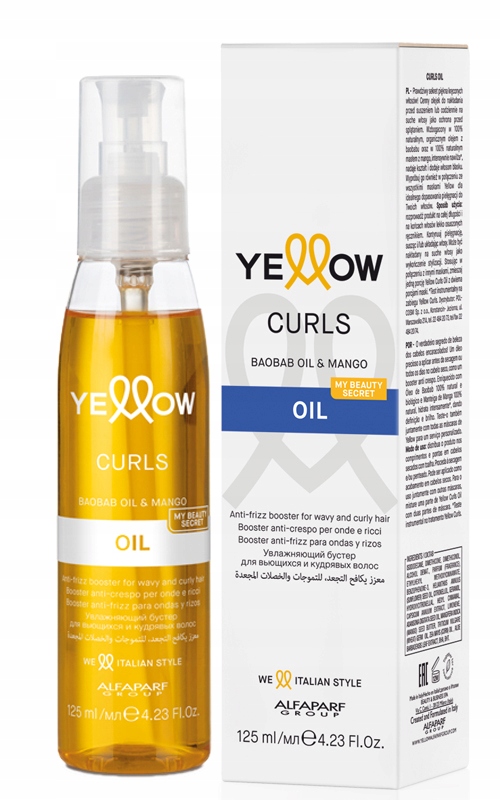 ALFAPARF YELLOW CURLS Olejek do włosów kręconych