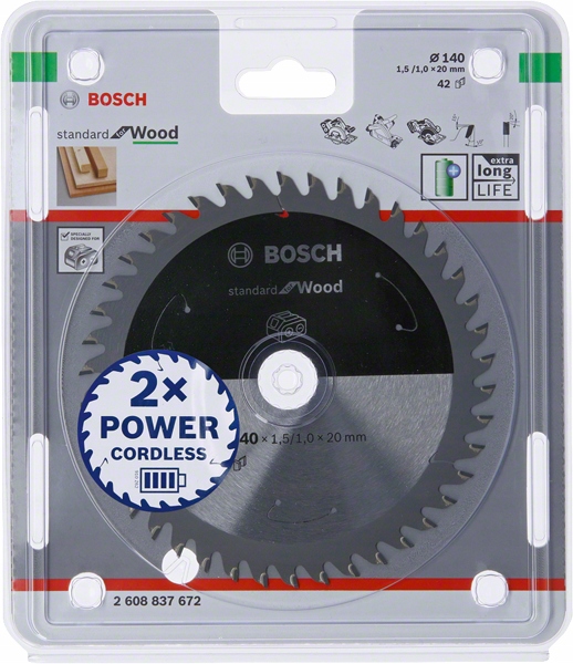 Bosch Pila Standard Wood Accu 140x20x42z