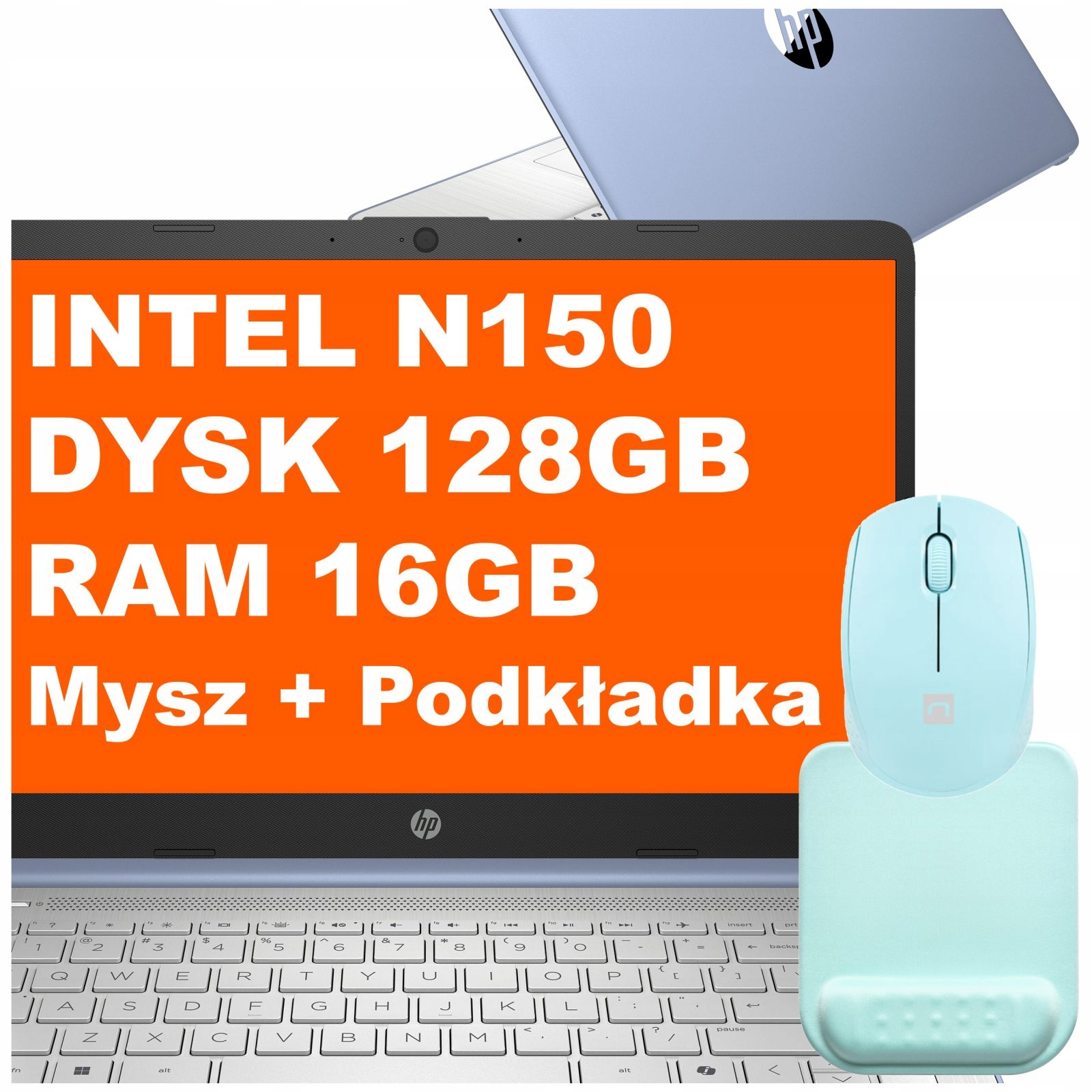 Laptop Hp 14-DQ Intel N 16GB 128GB Ufs Intel Graphics Hd W11 Mysz Podkładka
