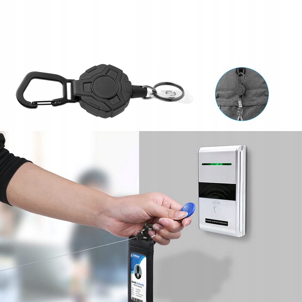 2x Linka zwijana retraktor smycz zwijka HEAVY DUTY prezent dla faceta Liczba sztuk 2 szt.