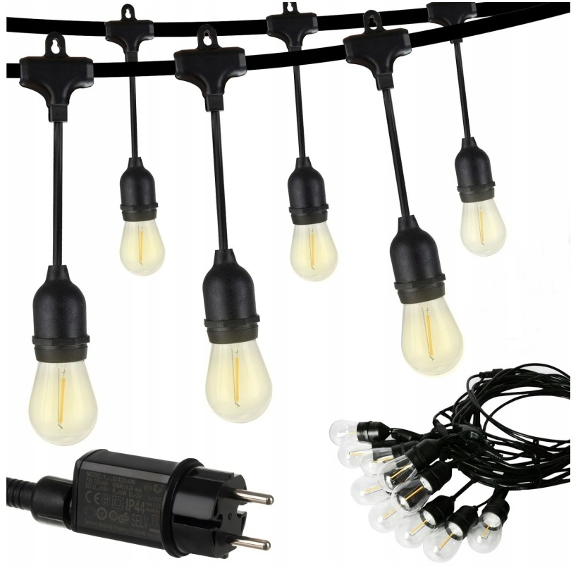 

Łańcuch Girlanda Ogrodowa15m Lampki 15 Żarówek Led
