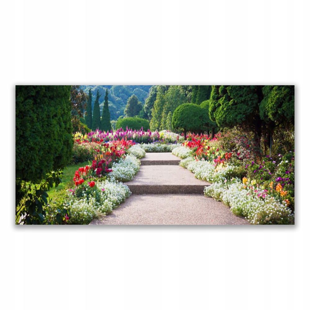 

Fotoobraz ścienny 120x60 Park Kwiaty Schody Ogród