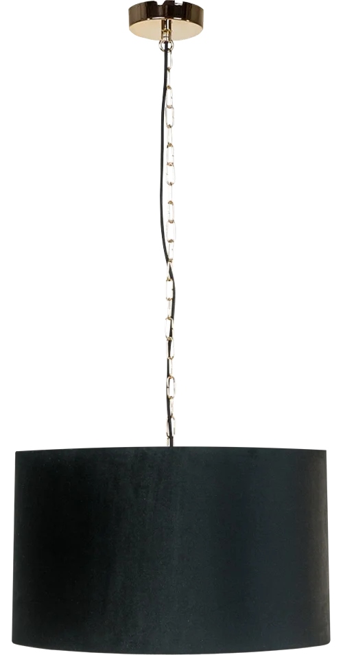 Závěsná lampa kulatá s černým stínidlem do obývacího pokoje ložnice Zuma Line