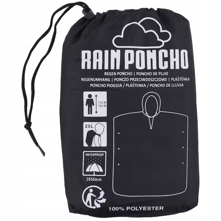 PŁASZCZ PRZECIWDESZCZOWY PELERYNA PONCZO + ETUI Kod producenta PELERYNA PONCZO MOCNY PRO