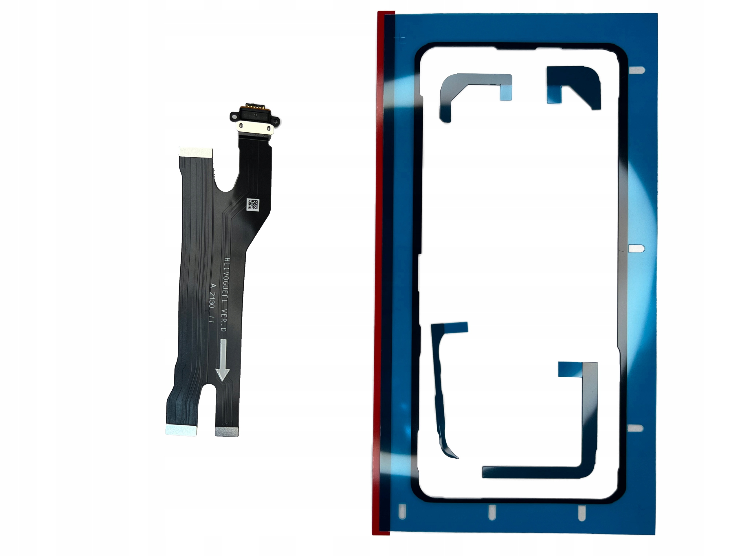 HUAWEI P30 PRO WKLEJKA KLEJ KLAPKI USZCZELKA + ORYGINALNA TAŚMA ZŁĄCZE USB