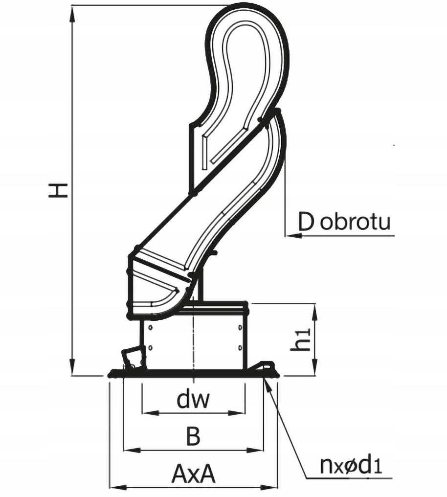 Nasada kominowa SWING fi180 mm RO180CHCH-SW Marka Darco