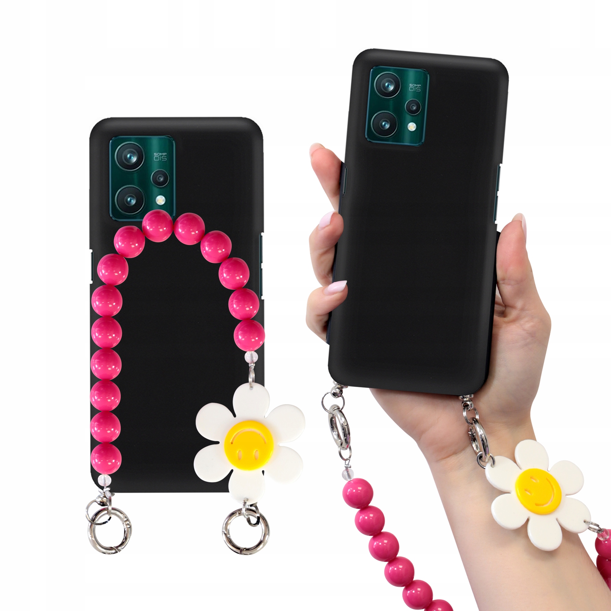 Matné Puzdro Pre Realme 9 4 G, Sedmokráska, Malinový Úchyt