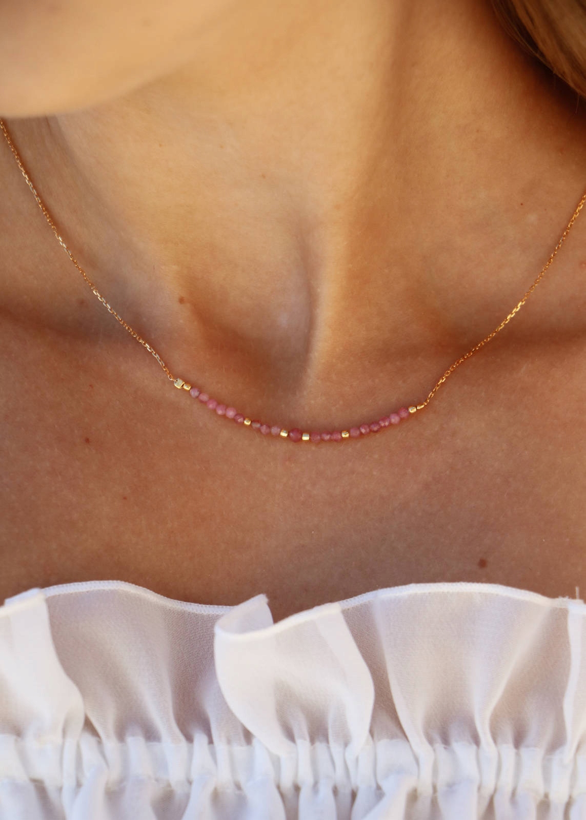 Náhrdelník Narozeninový kámen Říjen Turmalín