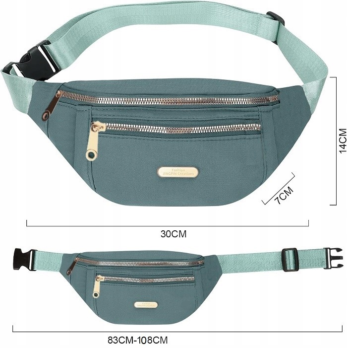 SASZETKA NERKA DAMSKA TOREBKA LISTONOSZKA NA RAMIĘ TORBA CROSSBODY ZIELONA Rodzaj na ramię