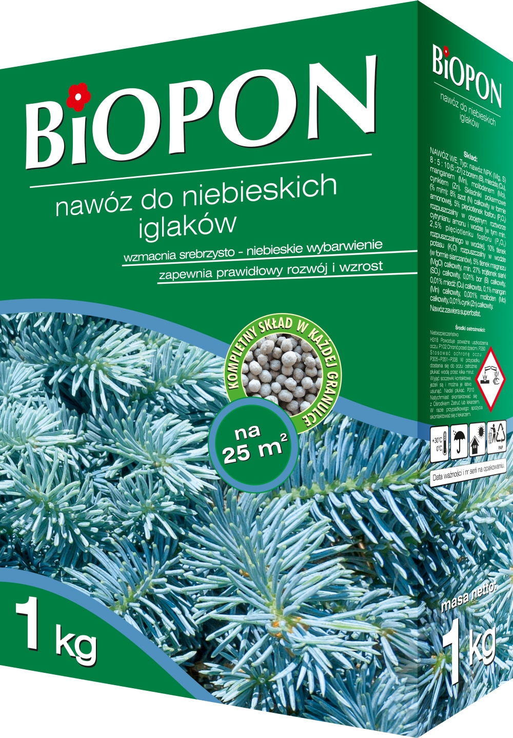 

Nawóz Do Niebieskich Iglaków 1kg Biopon granulat