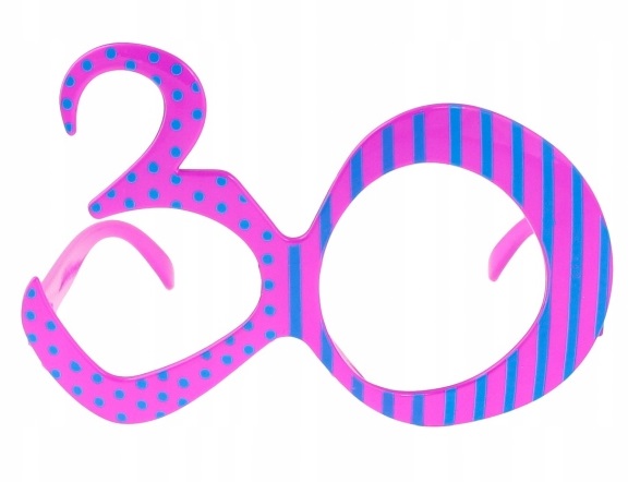 ŚMIESZNE OKULARY GADŻET NA IMPREZĘ URODZINY "30"