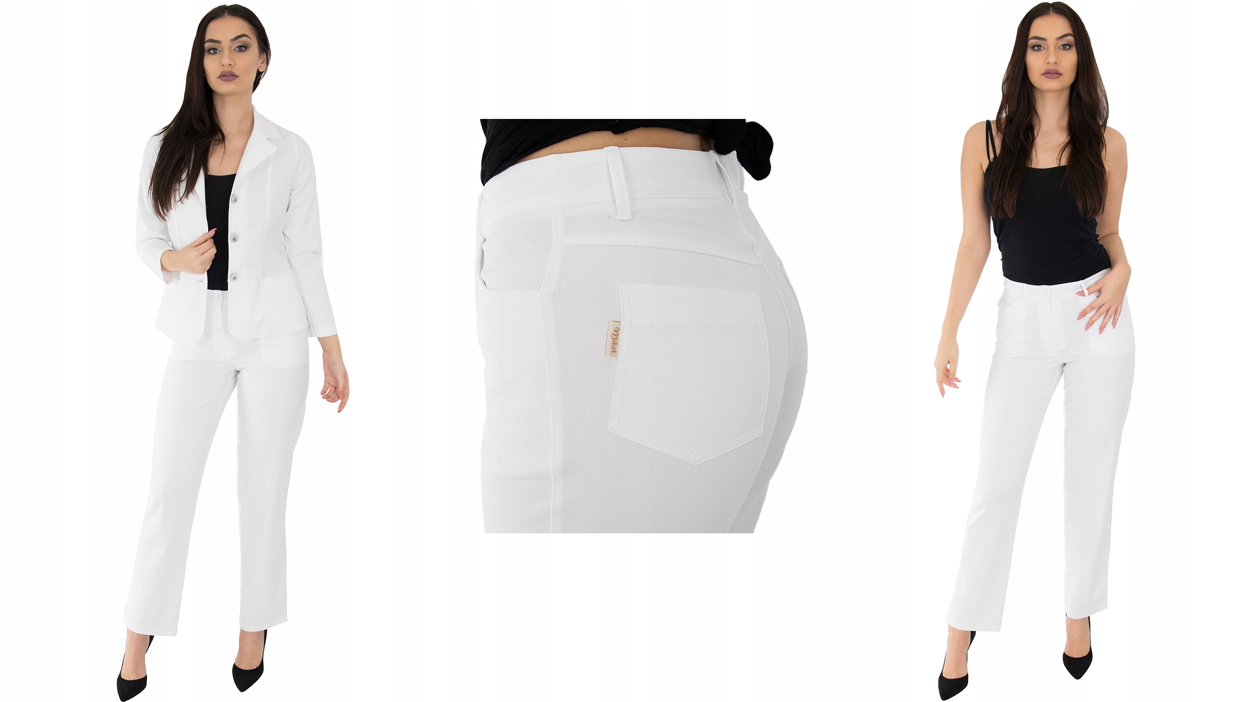 SPODNIE BAWEŁNA KLASYCZNE (38-54) KOLORY r.54 Materiał dominujący bawełna