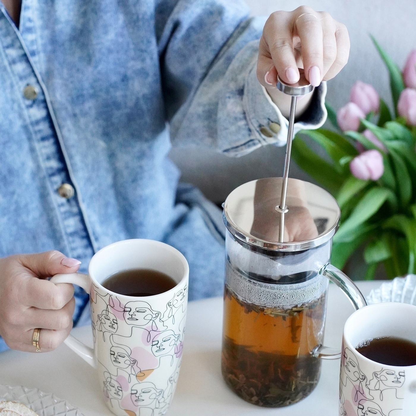 ZAPARZACZ do HERBATY tłokowy DZBANEK do KAWY szkło borokrzemowe zmywarka Marka Tadar