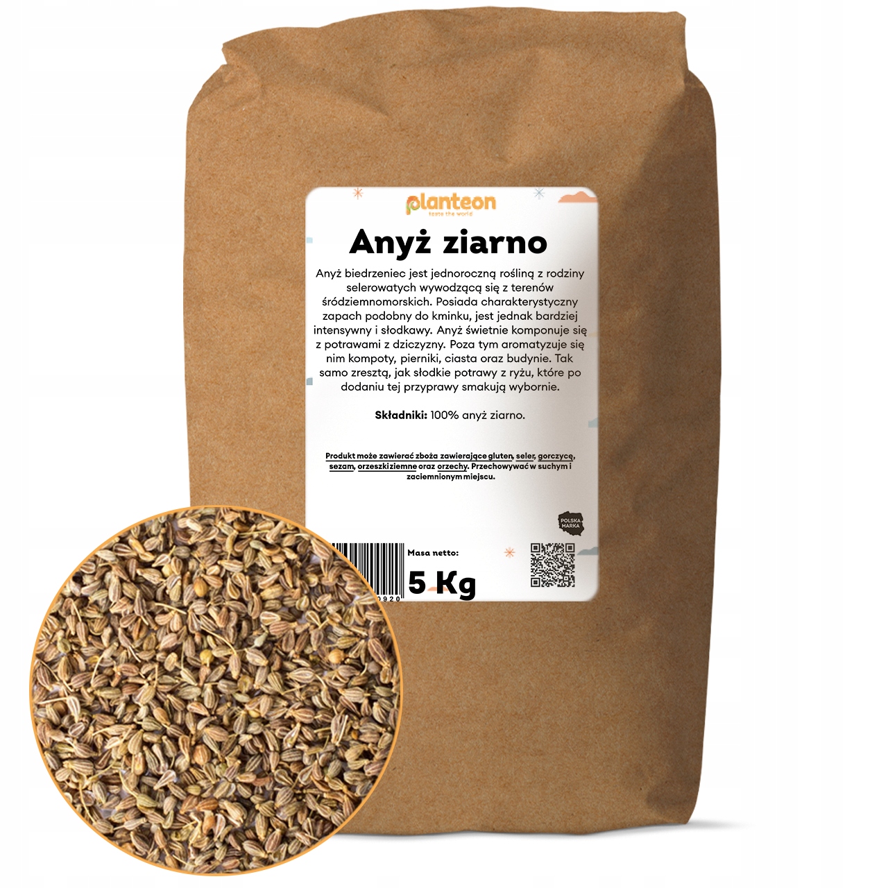 Anýzové zrno 5 kg aromatické zrno anýzu, kvalita bez chemie
