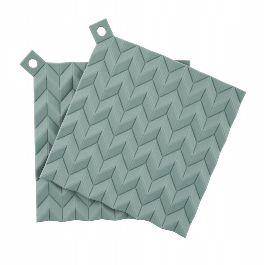 Sada 2 podložek pod horké nádobí s mátovými úchyty Hold-on Rig-Tig