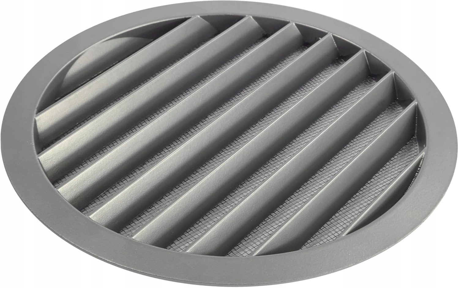 Hliníková ventilačná mriežka 250 mm sivá s sieťkou do kúpeľne/kuchyne