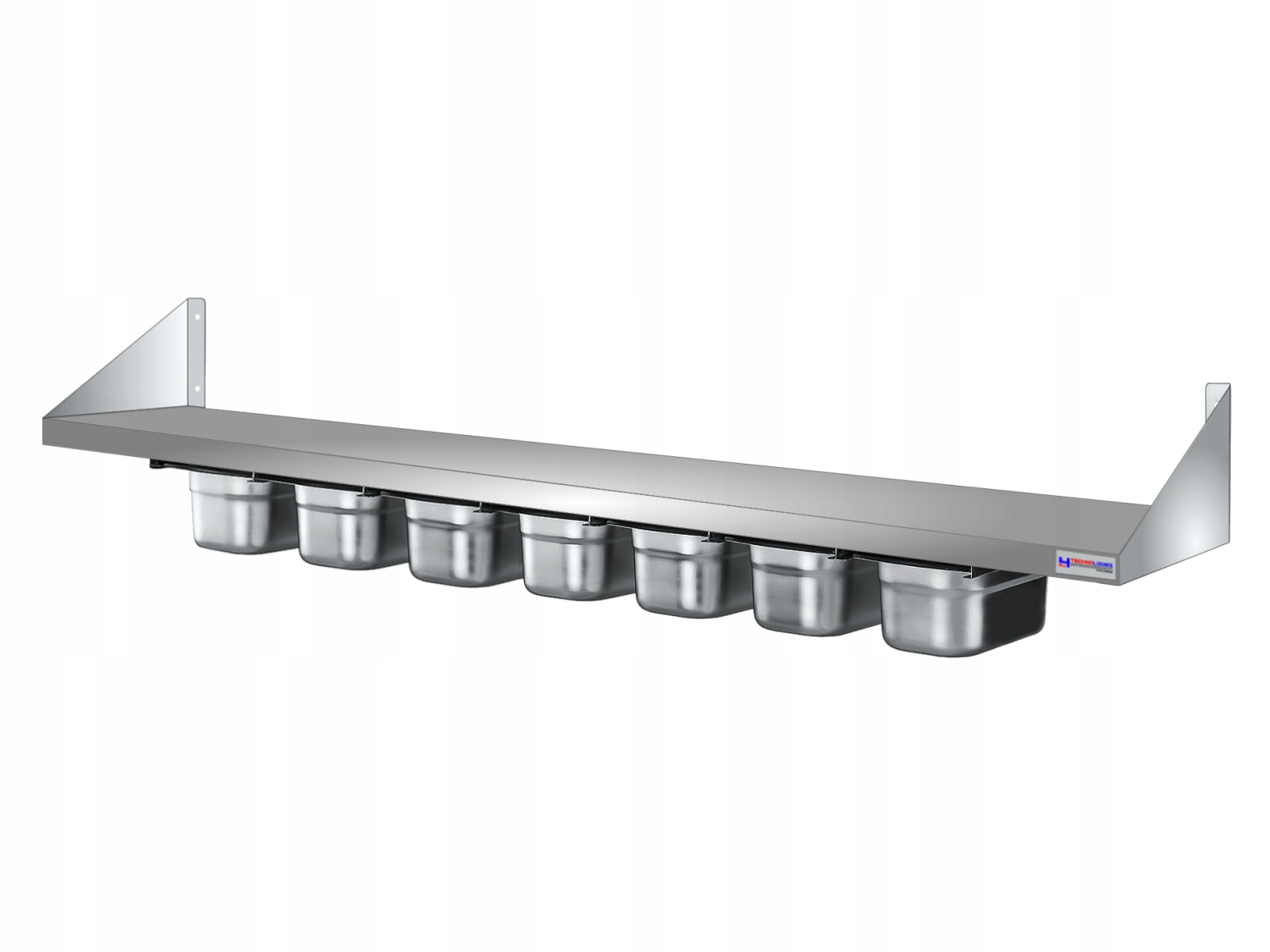 PÓŁKA NAŚCIENNA KUCHENNA GASTRO NORM 7x GN1/4 INOX