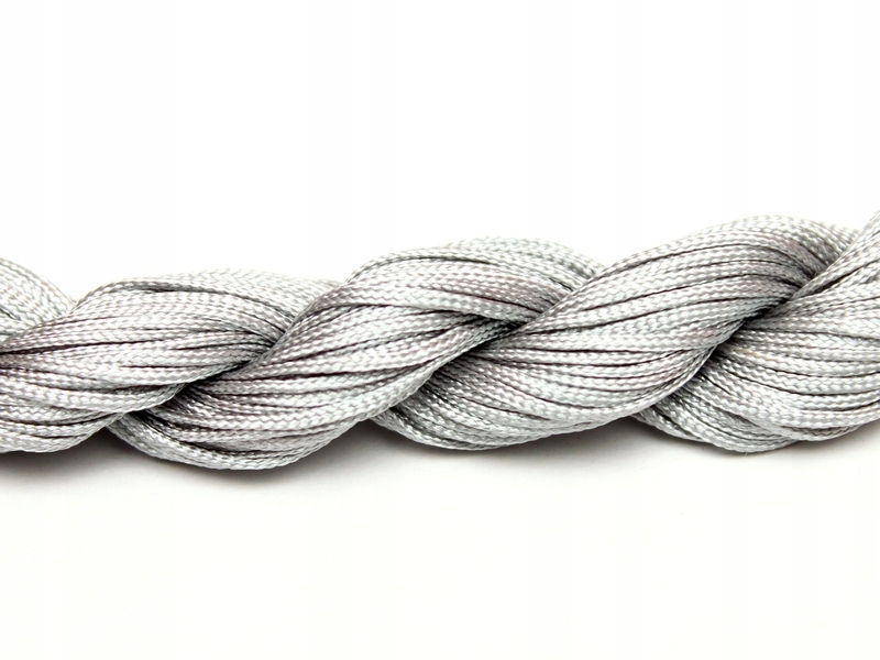 SN32 Sznurek topliwy 12M Nylon shamballa 2mm szary